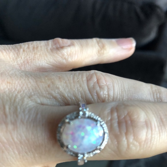 Fun Fire Opal ring - Picture 2 of 3